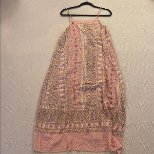 Boho Pink Floral Slip Dress